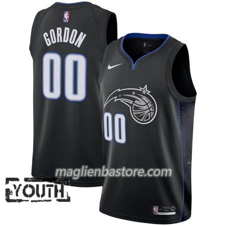 Maglia NBA Orlando Magic Aaron Gordon 00 2018-19 Nike City Edition Nero Swingman - Bambino
